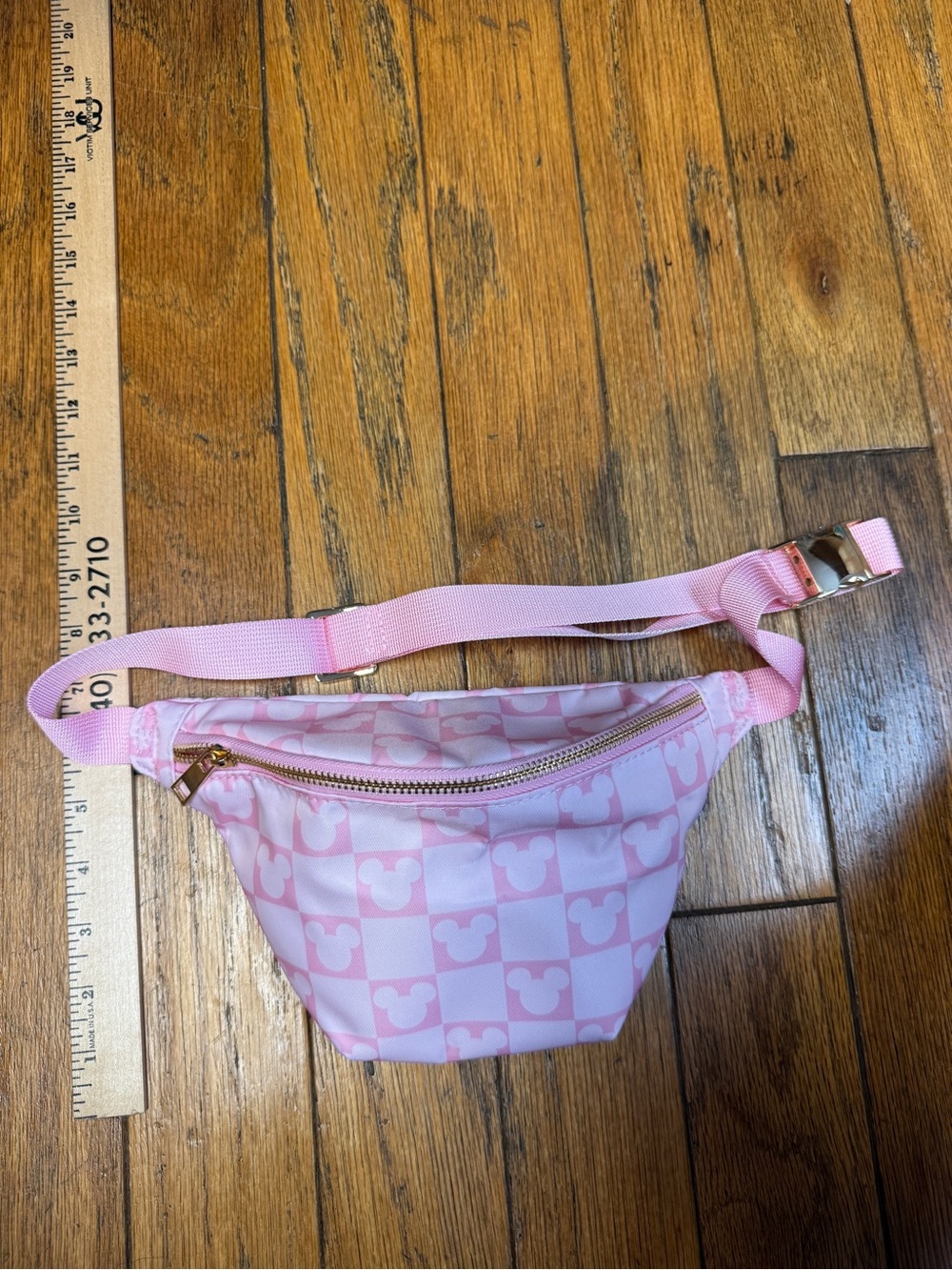 Pink Mickey Checker Fanny Pack